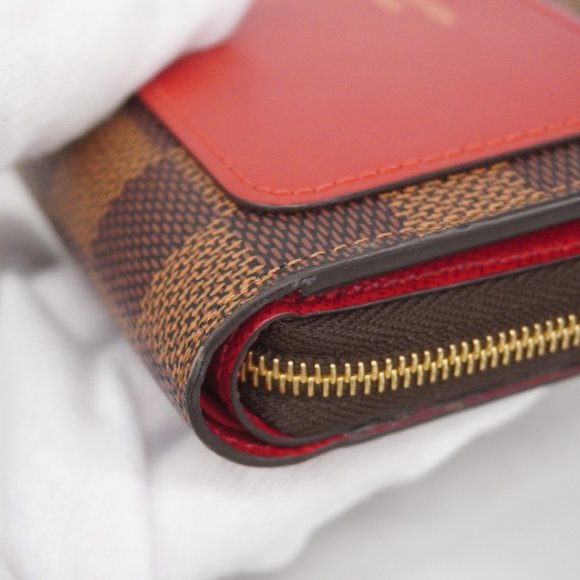 Louis Vuitton Wallet Damier Portefeuille Lou N60500 Red Ebene Ladies - Picture 5 of 15
